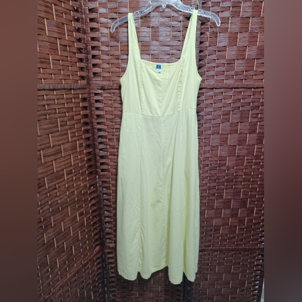 Old Navy Pale Yellow Midi Dress